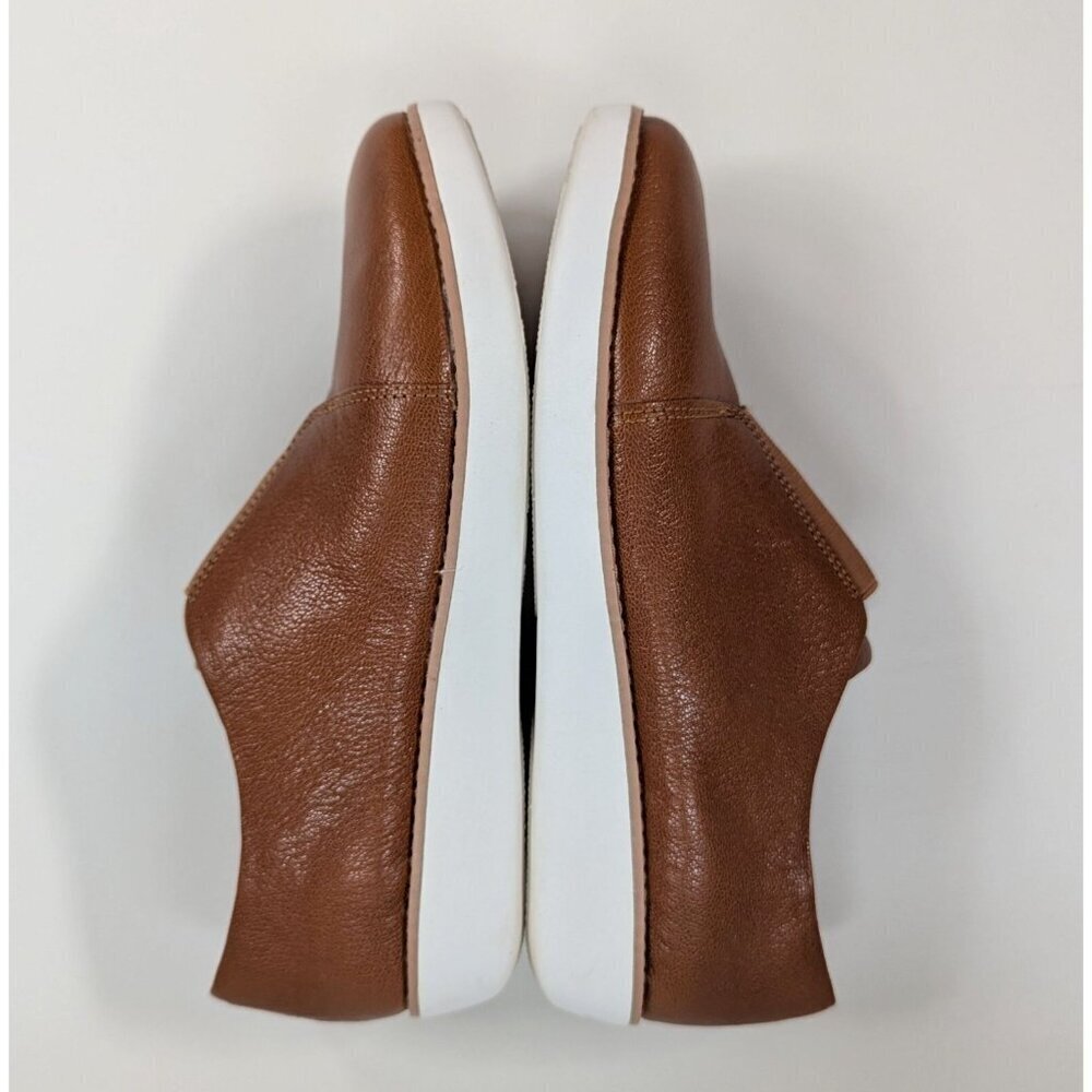 Fit Flop Derby Tan Leather Shoes Size 8 Women's Slip Ons - Picture 4 of 7